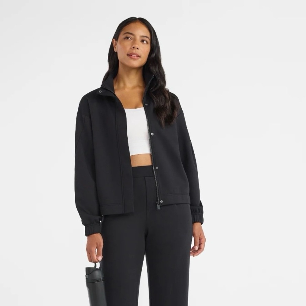 NWT Avia Black Women’s Scuba Knit Full Zip Jacket Sz XL Athletic Workout Active